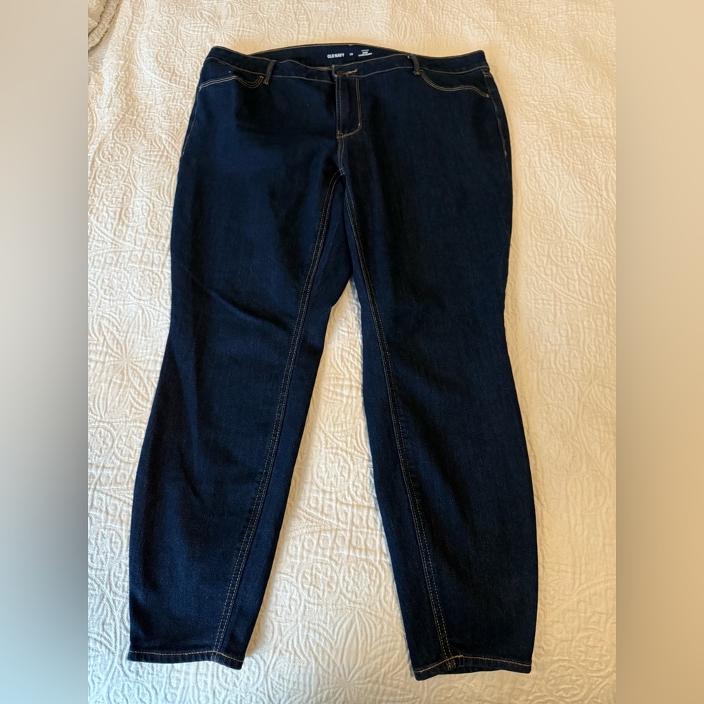 Old Navy dark wash wow super skinny high rise jeans 20